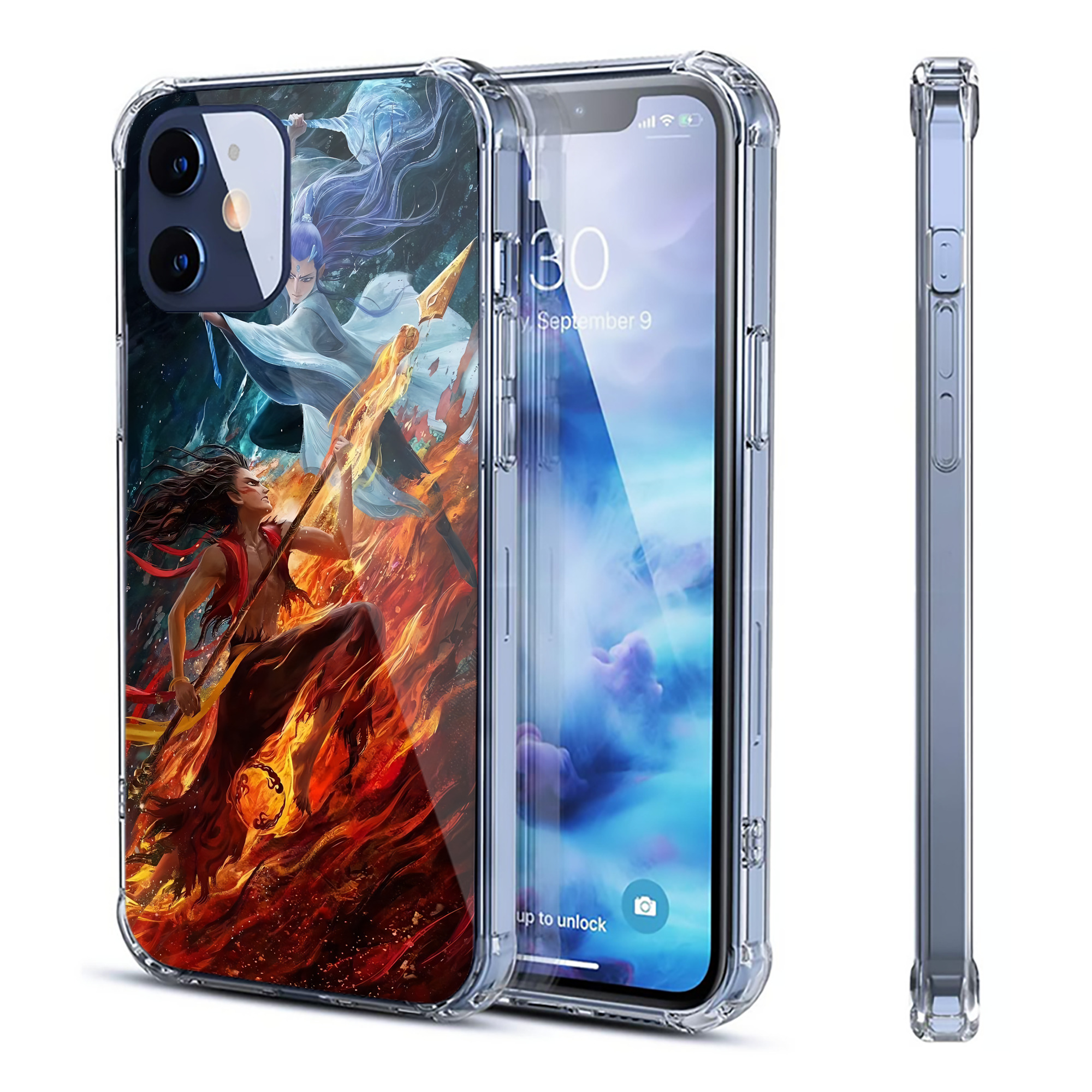（画像用） Ne Zha 2 ナタ 魔童の大暴れ 【iPhone 12シリーズ対応】透明スマホケース（クリアソフトケース）